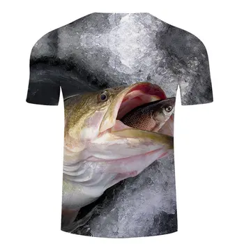 Žuvies Burna 3D Print T shirt Vyrai Brand Tee Trumpas Rankovės Marškinėliai, Unisex Vasaros Top Homme Camiseta 6XL ZOOTOP LOKYS Dropship
