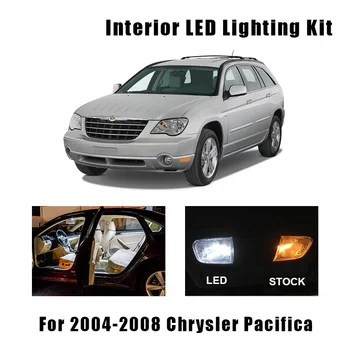 12pcs Baltas LED Interjero Šviesos Canbus Licenciją Plokštelės Lemputes Rinkinio Tinka 2004-2006 M. 2007 M. 2008 M. Chrysler Pacifica Žemėlapis Dome Krovinių Lempos