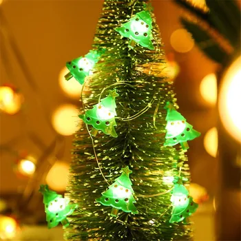 Kalėdos Santa Claus Sniego LED String Šviesos Girlianda Kalėdų Dekoratyvinis Pasakų Žibintai Kabantys Papuošalai, Namų, Atostogų Apšvietimas