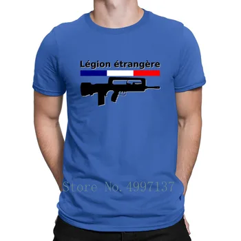 Prancūzijos Užsienio Legiono Marškinėliai Įdomu, Pavasarį, Rudenį Komiškas Raides O-Kaklo Marškinėliai, Spausdintos Raidės Marškinėliai