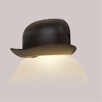 Top hat LED siena šviesos modernus minimalistinio vandeniui sienos sconce viešbučio koridoriaus fone sienos miegamajame aliuminio sienos lempos