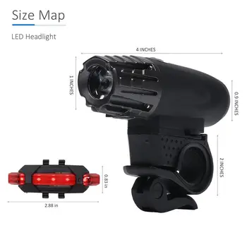 Dviračio Žibintas Galinis Dviračio priekinis žibintas - Night Rider USB Įkraunamas LED Priekiniai Mirksi Dviračio Žibintuvėlis