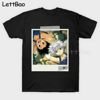 Draugai Momentinių Kadrų Gon Killua Hunter X Hunter Juokingas Anime Marškinėliai Vyrams Punk Marškinėlius Hip-Hop Viršūnes Streetwear Harajuku T-shirt 2020 m.