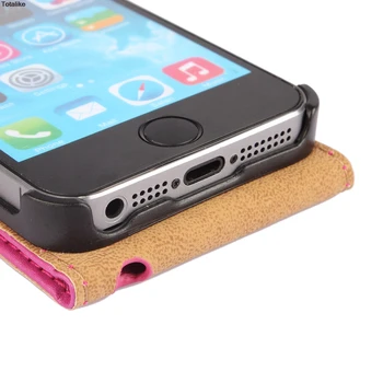 Moliusko geldele telefono dėklas skirtas iPhone SE odinis dėklas ultra plonas Magnetinio adsorbcijos apversti coevr atveju 