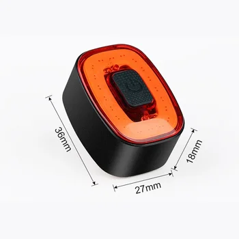 USB Smart Nuoma užpakalinis žibintas Auto Stabdžių Šviesos Jutimo Vandeniui LED MTB Dviračių Galiniai Atgal Žibintai, 7 Režimai Saugos Perspėjimo Lemputė