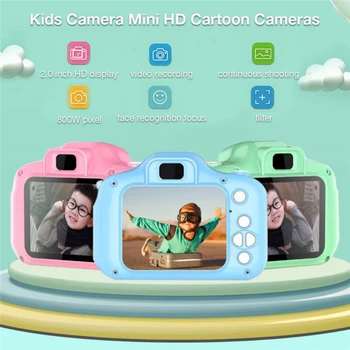 Nekilnojamojo Mini Kamera Vaikams, Žaislų, Animacinių 2 Colių HD Ekranas, Skaitmeninės Kameros, Vaizdo įrašymo Kameros Kalbos Perjungimo Laikas Fotografavimo