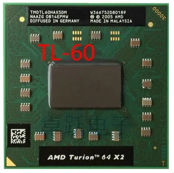 Originalus AMD procesoriaus nešiojamas Turion TL-60 CPU 1M Cache/2,0 GHz/Socket S1/Dual-Core Nešiojamas procesorius tl60 TL 60 nemokamas pristatymas