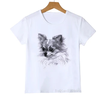Vasaros 2020 m. Vaikų marškinėliai derliaus veislės kalytę portretas spausdinti berniukas mergaičių drabužius unisex marškinėlius balta camisetas vaikams drabužių