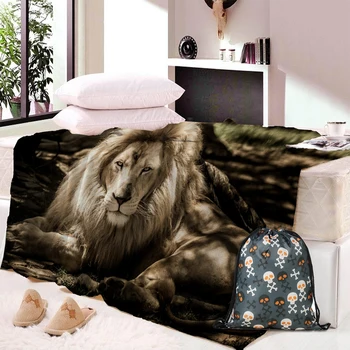 3D Lion King Star Spausdinti Aksomo Pliušinis Mesti Antklodę Lovatiesė už Vaikas Mergina Sofa Sherpa Sofos Antklodė Antklodė