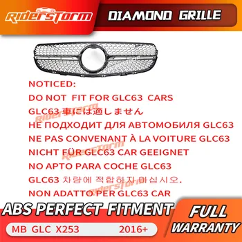 Už X253 Diamond Grotelės, priekinės Grotelės, už GLC X253 GLC200 GLC250 GLC300 Sporto glC450 GLC63 ABS grilis