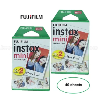 40 Lapų, Baltas Fujifilm Instax Mini 9 Kino Fuji Photo Paper Mini 9 8 50 7 7s 90 25 Pasidalinti SP-1, SP-2 Liplay Momentinių Kameros