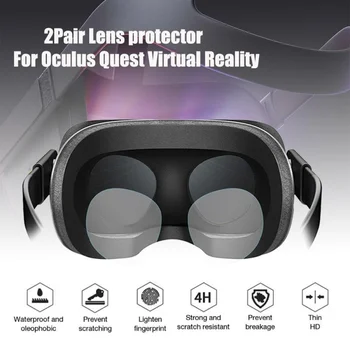 2 Poros HD Aišku, Filmas Oculus Quest 2 VR Objektyvas TPU Minkštas Kino Objektyvo apsaugos Oculus Quest 1/S Rift Virtualios Realybės Objektyvai