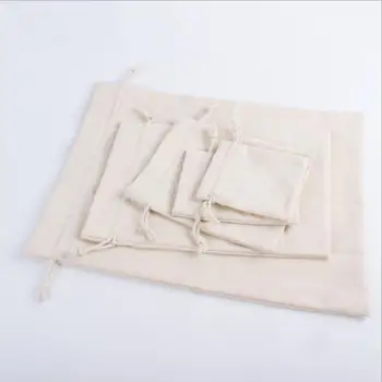 PK-011 Didmeninė Custom Print Organinių individualų muslino maišelį medvilnės raišteliu krepšys mažų lino papuošalų maišelis