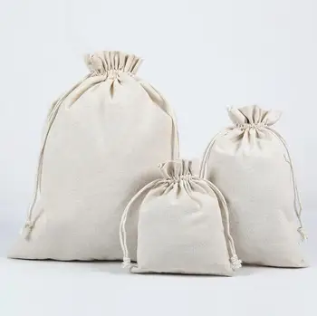 PK-011 Didmeninė Custom Print Organinių individualų muslino maišelį medvilnės raišteliu krepšys mažų lino papuošalų maišelis