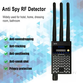 Profesinės G618 Detektorius 3 Antenos Anti Spy Garget Skaitytuvas RF Signalo GSM Garso Klaidą GPS Tracker Belaidę Paslėpta Kamera Ieškiklis
