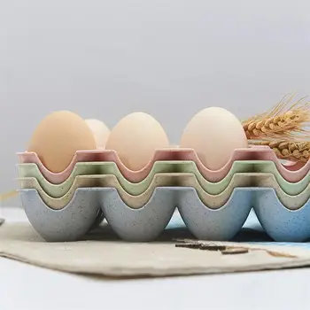 24 Tinklų Kiaušinių Laikymo Dėžutė Tirštėti Sukrauti Kviečių Šiaudų, Kiaušinių Laikymo Plokštelės Laikiklį Lūžimo-įrodymų, Šaldytuvas, Virtuvės