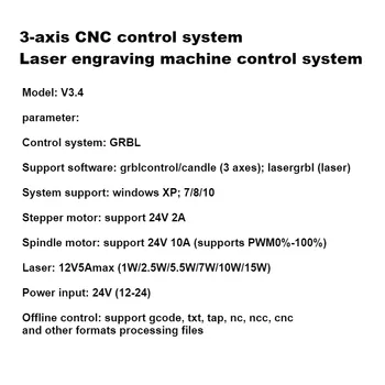 3 Kryptis GRBL 1.1 J CNC Maršrutizatorius Mašinos Laser Cutting machine Kontrolės Valdybos, 