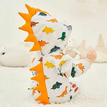 Prekės baby berniukas ir mergaitė drabužius kūdikiui romper žiemos pudcoco kostiumas su gobtuvu jumpsuit Animacinių filmų 3D Dinozaurai 0-24M Animacinių filmų Lašas Laivybos