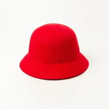 Caluriri Vilnos Fedora Skrybėlę Naujas Stilius Vilnos Veltinio Kibiro kepurę Rudens Žiemos Vilnonių Dubenį Skrybėlę Panele Laisvalaikio Jaučiausi Top Hat Kibiro Kepurę