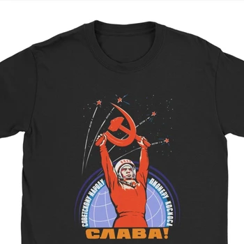 Sovietų Propaganda Jurijus Gagarinas Tapo Sovietų Sąjungos Vyrų Marškinėliai Komunistų Sssr, Bendražygiai, Rusija Tee Camisas Viršūnės T Marškiniai Medvilnė