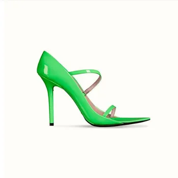2020 nauju Moterų sandalai, batai moteris Autentiški superžvaigždė 10CM Ploni Kulniukai Mados Šou aukštos kokybės Vestuvių 3-13 14 BBZAI