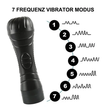 YUECHAO Vyrų Masturbacija Taurės vibratorius iš Makšties, Išangės Silikono Masturbator Realus Vagina Pussy Sekso žaisliukai Vyrams Suaugusiųjų Burnos