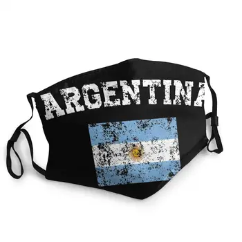 Argentinos Vėliava Unisex Ne Vienkartiniai Burnos, Veido Kaukė Apsauga Nuo Dulkių Apsauga Apima Respiratorius
