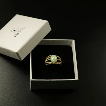 Natūralus Baltasis Žiedas ovalo 8*10mm nekilnojamojo opalas brangakmenio papuošalai kietas 925 sterlingas sidabro bauda papuošalai moterims, dovana, naujas stilius 2020 m.