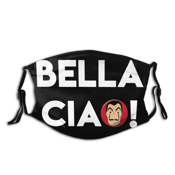 La Casa De Papel Bella Ciao Daugkartinio naudojimo Veido Kaukė Pinigų Heist Apsaugos nuo Dulkių Respiratorius Mufelinė Kaukė su Filtrais