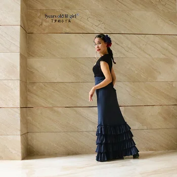 Ispanų Flamenko Šokių Suknelė Praktikos Sijonas Flamenko Sijonas ispanijos Sijonas Dėvėti Moterims ESS18