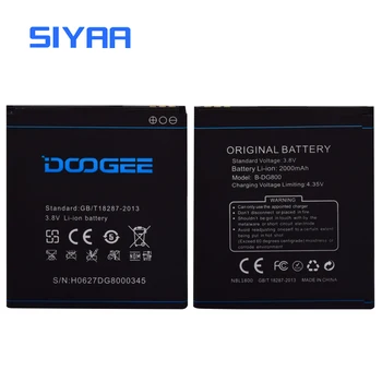 SIYAA B-DG800 BDG800 Originalus išmanusis Telefonas, Baterija Doogee DG800 Didelės Talpos 2000mAh Pakeitimo Batteria Mažmeninė Pakuotė