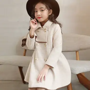 Mergina vilnoniai paltai striukės rudens ir žiemos 2021 naujų korėjos versija didelis berniukas ilgai skyriuje plius aksomo storas vilnonis paltas