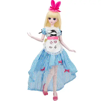 50cm Lėlė Mergaitė Žaislas Princesė 19 Kilnojamojo Bendras Modeliavimas 3D Akis Moterų Lėlė su Drabužiais