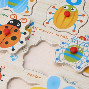 Kūdikis, Ranka Sugriebti Švietimo Žaislai Vabzdžių Dėlionės Valdyba Vaikų Ikimokyklinio Mokymosi Švietimo Mediniai Švietimo Žaislai