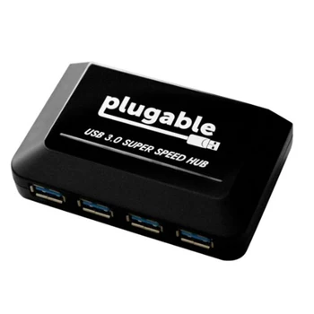 Superspeed USB 3.0 Hub varomas 4-port USB 3.0 Hub splitter dėžutė su USB maitinimo kabelis