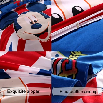 Disney Mickey Mouse Patalynės Komplektai Karalienė King Size Animacinių Filmų Antklode Padengti Antklodė Padengti Užvalkalas Paklode Patalynės Komplektas