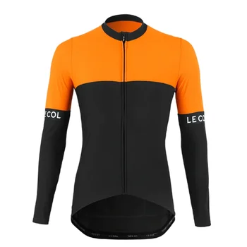 Naujausias LE COL dviračių žiemos striukė pro komandos dviratį šiltas šilumos vilnos marškinėliai ilgomis rankovėmis kelių dviračių viršūnes ropa ciclismo maollot