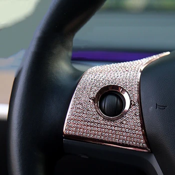 Automobilių optikos Reikmenys Tesla model 3 vairas kamieno logotipas durų rankena kamera diamond Emblema metalo Dekoratyviniai lipdukai