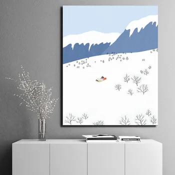 Dažų numeris meno tapybos numeriai Paprasta kraštovaizdžio pievų gėlių mergaitė beach pajūrio sniego gyvūnų, augalų