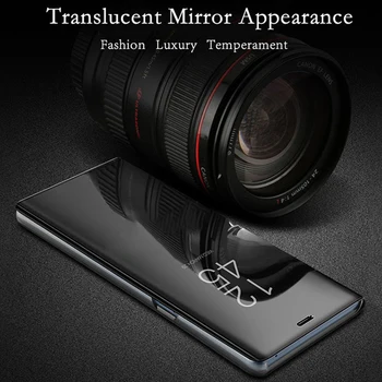 Garbės 8A Smart Veidrodis, Flip Stiliaus Odinis dėklas Padengti Huawei Honor 8A JAT-LX1 Už 