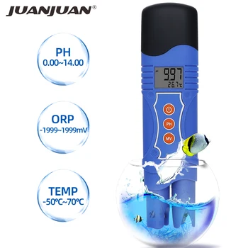 3-In-1 PH-Metras PH/ORP/Temperatūros Combo Testeris Pen Didelis Tikslumas Vandeniui 0-14.00 ATC Oksidacijos Redukcijos 30% nuolaida