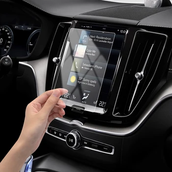 180*135mm Automobilių GPS Navigacijos Ekrano Stiklo, Plieno Apsauginės Plėvelės Volvo V90 XC90 S90 XC60 Kontrolės LCD Ekrano Lipdukas