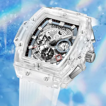 Skaidri Kvarco Žiūrėti Naujausias Mados Dizaino Unisex Watchs Sporto Kvėpuojantis Silcone Laikrodžiai relojes hombre reloj de mujer