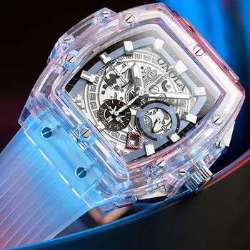 Skaidri Kvarco Žiūrėti Naujausias Mados Dizaino Unisex Watchs Sporto Kvėpuojantis Silcone Laikrodžiai relojes hombre reloj de mujer