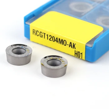 KORLOY RCGT1204MO-AK H01 RPGT1204MO-AK H01 karbido ašmenys frezavimo įterpti aliuminio vario CNC tekinimo įrankis