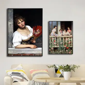 Namų Dekoras Drobė Spausdinimo Menas, Sienų Nuotraukas Kambarį Drobė Spausdinti Paveikslai italijos Eugenijus de Blaas Portretas Moters