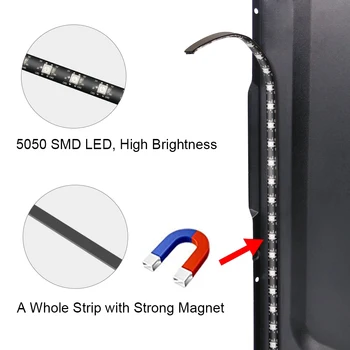 50cm Vaivorykštė PC LED Šviesos Juostelės Naudojamos Magnetinės Pratęstas LED Juostos Programinė įranga ASUS MSI Mystic Sync/ASROCK PC Kompiuterio korpuso
