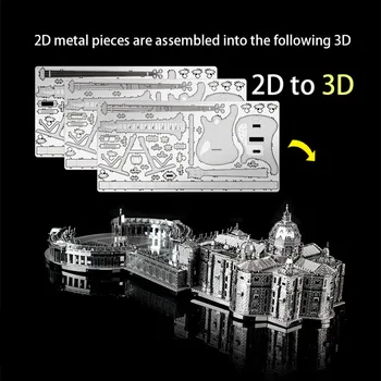 3D Metalo Įspūdį St. Peter 's Basilica Pastato Modelis