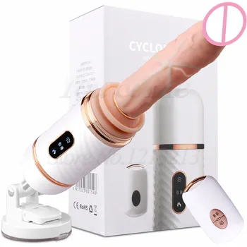 Automatinis Šildomos Teleskopinis Dildo, Vibratoriai Moterims Sekso Mašina Ištraukiama Penis Vibratorius Moterų Masturbacija Suaugusiųjų Sekso Žaislai