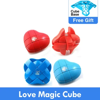 YJ Yongjun Meilės Magijos Kubo Galvosūkį Širdies Tipas 3x3 Greitis Kubo Profesinės Twist Cubo Magico Švietimo Žaislai, Kalėdų